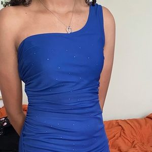 Blue ball gown